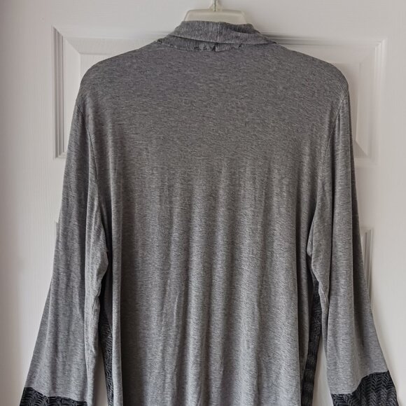 La Madona Cardigan Grey Black Beads Size 1XL Graphic Whimsical - Picture 3 of 5
